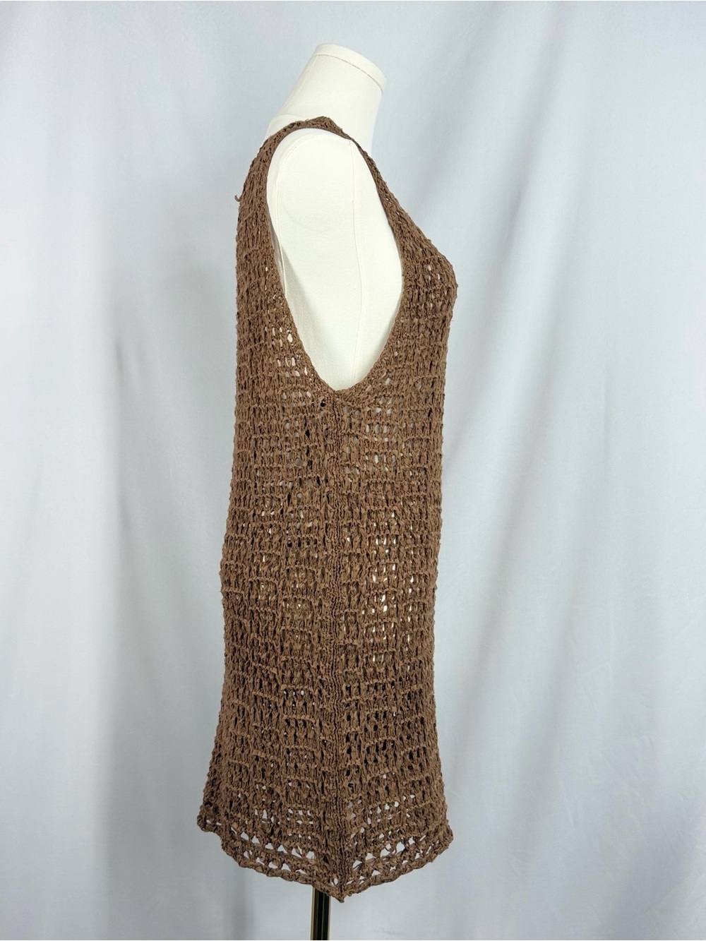Rhythm Womens Crochet Swim Beach Cover Up Dress Maddie ScoopNeck Mini Boho Small - Picture 4 of 12
